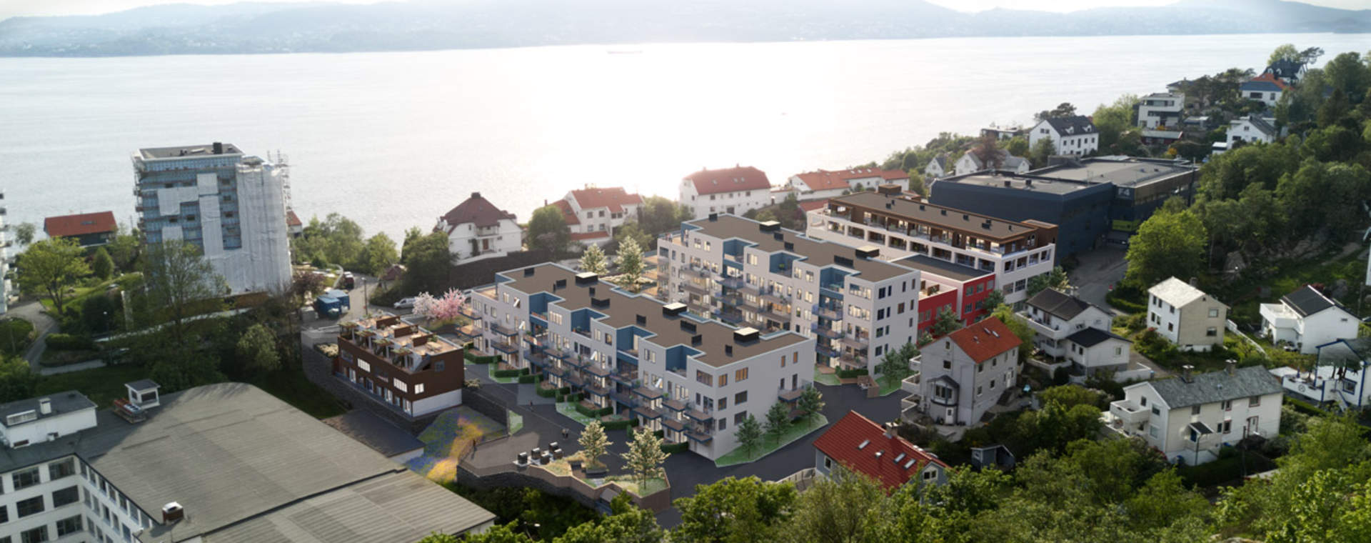 Nye boliger i Ytre Sandviken tæt på sjøen